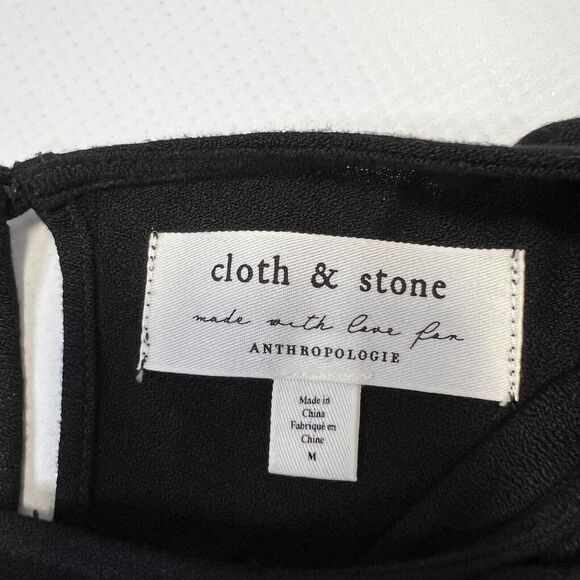 Cloth and Stone Womens Size Medium Black Top Shirt Bell Sleeves Anthropologie - Picture 7 of 10